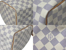 Load image into Gallery viewer, LOUIS VUITTON ルイヴィトン ハンドバッグ スピーディ25 ダミエアズール N41534 ホワイト グレー 美品 中古 4c076393