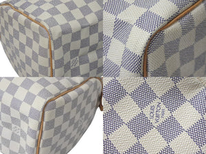 LOUIS VUITTON ルイヴィトン ハンドバッグ スピーディ25 ダミエアズール N41534 ホワイト グレー 美品 中古 4c076393
