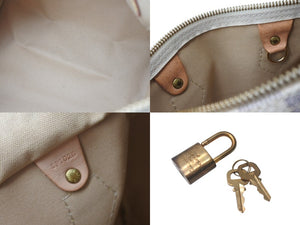 LOUIS VUITTON ルイヴィトン ハンドバッグ スピーディ25 ダミエアズール N41534 ホワイト グレー 美品 中古 4c076393