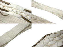 Load image into Gallery viewer, BOTTEGA VENETA ボッテガヴェネタ ホーボー イントレチャート ワンショルダーバッグ 169867 ホワイト 美品 中古 4c076396
