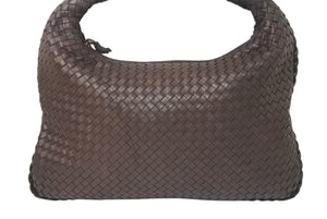 BOTTEGA VENETA ボッテガヴェネタ ホーボー イントレチャート ワンショルダーバッグ 115654 ブラウン 美品 中古 4c076397
