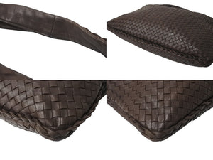 BOTTEGA VENETA ボッテガヴェネタ ホーボー イントレチャート ワンショルダーバッグ 115654 ブラウン 美品 中古 4c076397