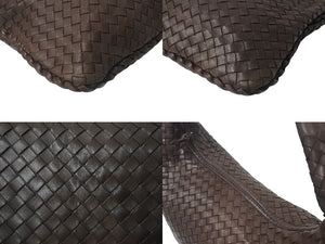 BOTTEGA VENETA ボッテガヴェネタ ホーボー イントレチャート ワンショルダーバッグ 115654 ブラウン 美品 中古 4c076397