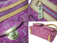 Load image into Gallery viewer, LOUIS VUITTON ルイヴィトン バギーPM モノグラムデニム ショルダーバッグ M95212 デニム レザー ピンク 美品 中古 4c076401