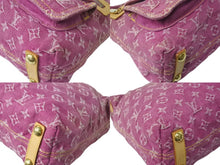 Load image into Gallery viewer, LOUIS VUITTON ルイヴィトン バギーPM モノグラムデニム ショルダーバッグ M95212 デニム レザー ピンク 美品 中古 4c076401