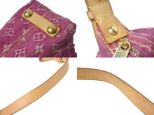 Load image into Gallery viewer, LOUIS VUITTON ルイヴィトン バギーPM モノグラムデニム ショルダーバッグ M95212 デニム レザー ピンク 美品 中古 4c076401