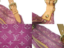 Load image into Gallery viewer, LOUIS VUITTON ルイヴィトン バギーPM モノグラムデニム ショルダーバッグ M95212 デニム レザー ピンク 美品 中古 4c076401