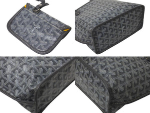 新品同様 GOYARD ゴヤール アンジュ ミニ ハンドバッグ リバーシブル ミニトートバッグ ゴヤールディンキャンバス グレー 中古 4c076412