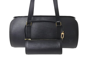 極美品 LOUIS VUITTON ルイヴィトン ハンドバッグ M52862 スフロ ノワール ゴールド金具 ブラック 中古 4c076420