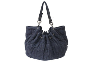 CHANEL シャネル ココカバス GM チェーントートバッグ A46887 12番台 デニム インディゴブルー ココマーク 良品 中古 4c076434