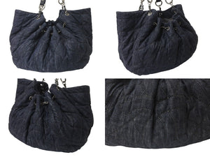 CHANEL シャネル ココカバス GM チェーントートバッグ A46887 12番台 デニム インディゴブルー ココマーク 良品 中古 4c076434