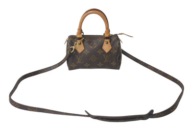 LOUIS VUITTON ルイヴィトン ミニスピーディ ハンドバッグ モノグラム M41534 PVC ブラウン ゴールド金具 良品 中古 4c076452