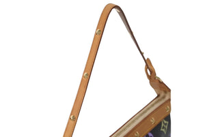 LOUISVUITTON ルイヴィトン ポシェットアクセソワール アクセサリーポーチ M92648 モノグラム マルチカラー ブラック 美品 中古 4c076453
