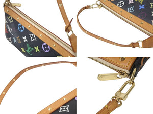 LOUISVUITTON ルイヴィトン ポシェットアクセソワール アクセサリーポーチ M92648 モノグラム マルチカラー ブラック 美品 中古 4c076453
