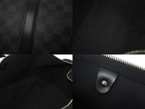 極美品 LOUISVUITTON ルイヴィトン キーポルバンドリエール45 ボストンバッグ N41418 ダミエグラフィット ブラック 中古 4c076463