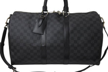 Load image into Gallery viewer, 極美品 LOUISVUITTON ルイヴィトン キーポルバンドリエール45 ボストンバッグ N41418 ダミエグラフィット ブラック 中古 4c076463