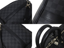 Load image into Gallery viewer, 極美品 LOUISVUITTON ルイヴィトン キーポルバンドリエール45 ボストンバッグ N41418 ダミエグラフィット ブラック 中古 4c076463