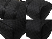 Load image into Gallery viewer, 極美品 LOUISVUITTON ルイヴィトン キーポルバンドリエール45 ボストンバッグ N41418 ダミエグラフィット ブラック 中古 4c076463