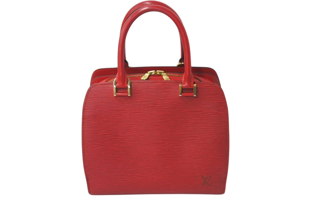 極美品 LOUIS VUITTON ルイヴィトン ポンヌフ ハンドバッグ M52057 エピレザー レッド ゴールド金具 中古 4c076467