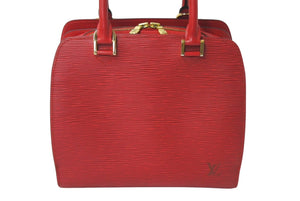 極美品 LOUIS VUITTON ルイヴィトン ポンヌフ ハンドバッグ M52057 エピレザー レッド ゴールド金具 中古 4c076467