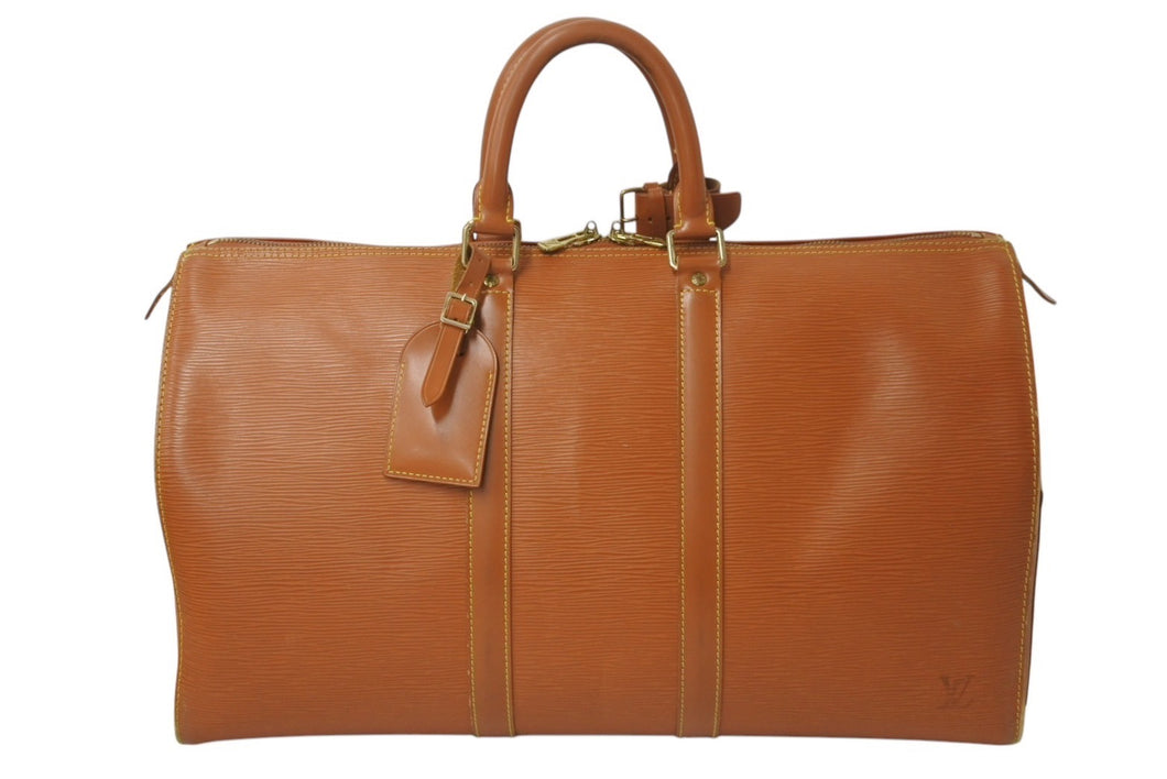 LOUIS VUITTON ルイヴィトン キーポル45 ボストンバッグ M42978 エピレザー ジパングゴールド 美品 中古 4c076470