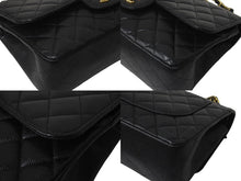 Load image into Gallery viewer, 極美品 CHANEL シャネル デカマトラッセ30 Wフラップ Wチェーン ショルダーバッグ ランダム番台 キャビアスキン ブラック ゴールド金具 中古 4c076476