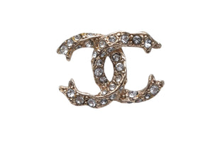 極美品 CHANEL シャネル ココマーク ピアス 重量約2.4g F19V刻印 ラインストーン メタル ゴールド 両耳用 中古 4c076479