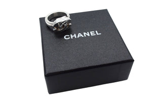 CHANEL シャネル ココマーク リング 指輪 重量約8.8g サイズ12号 01P刻印 シルバーカラー メタル 美品 中古 4c076500
