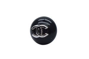CHANEL シャネル ココマーク ピアス 両耳用 重量約4.1g 00T刻印 シルバー ブラック ボタンモチーフ 美品 中古 4c076486