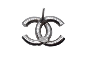 CHANEL シャネル ココマーク ピアス 両耳用 重量約3.2g P19P刻印 メタル ラインストーン シルバー クリア 良品 中古 4c076487