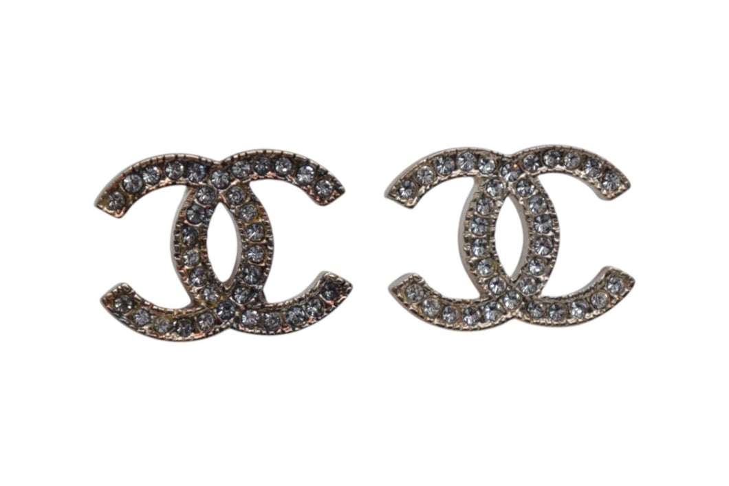 CHANEL シャネル ココマーク ピアス 両耳用 重量約2.8g A11A刻印 メタル ラインストーン ゴールド 美品 中古 4c076482