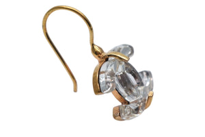 極美品 CHANEL シャネル ココマーク ピアス ジプシー 両耳用 重量約5.0g 02A刻印 メタル ゴールド クリア 中古 4c076490