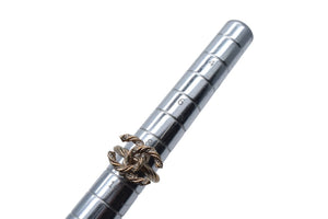 極美品 CHANEL シャネル ココマーク リング 指輪 ラインストーン ゴールドカラー B14V刻印 重量約4.7g サイズ9号 中古 4c076491