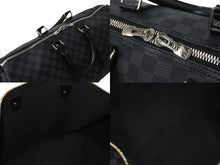 Load image into Gallery viewer, LOUISVUITTON ルイヴィトン キーポルバンドリエール45 ボストンバッグ N41418 ダミエグラフィット ブラック 美品 中古 4c076501