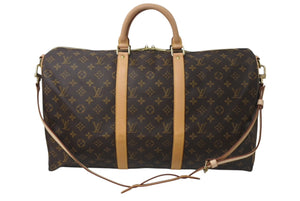 LOUIS VUITTON ルイヴィトン キーポルバンドリエール50 ボストンバッグ M41416 モノグラムキャンバス ブラウン 美品 中古 4c076507