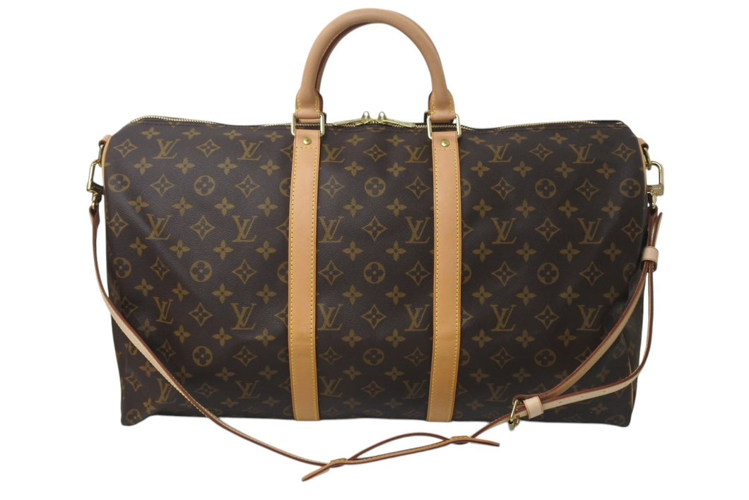 LOUIS VUITTON ルイヴィトン キーポルバンドリエール50 ボストンバッグ M41416 モノグラムキャンバス ブラウン 美品 中古 4c076507