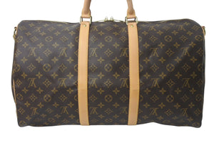 LOUIS VUITTON ルイヴィトン キーポルバンドリエール50 ボストンバッグ M41416 モノグラムキャンバス ブラウン 美品 中古 4c076507