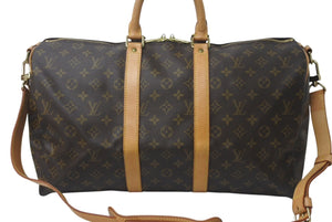 LOUIS VUITTON ルイヴィトン ボストンバッグ M41418 キーポルバンドリエール45 ブラウン PVC ヌメ革 ゴールド金具 良品 中古 4c076510