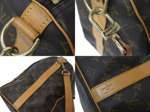 LOUIS VUITTON ルイヴィトン ボストンバッグ M41418 キーポルバンドリエール45 ブラウン PVC ヌメ革 ゴールド金具 良品 中古 4c076510