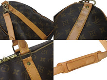 Load image into Gallery viewer, LOUIS VUITTON ルイヴィトン ボストンバッグ M41418 キーポルバンドリエール45 ブラウン PVC ヌメ革 ゴールド金具 良品 中古 4c076510