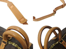 Load image into Gallery viewer, LOUIS VUITTON ルイヴィトン ボストンバッグ M41418 キーポルバンドリエール45 ブラウン PVC ヌメ革 ゴールド金具 良品 中古 4c076510