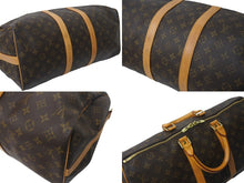 Load image into Gallery viewer, LOUIS VUITTON ルイヴィトン ボストンバッグ M41418 キーポルバンドリエール45 ブラウン PVC ヌメ革 ゴールド金具 良品 中古 4c076510