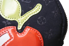 画像をギャラリービューアに読み込む, LOUIS VUITTON ルイヴィトン モノグラムサテン コントドゥフェ コインケース M92272 ブラック リンゴ 財布 小物 美品 中古 4c076540