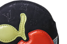 画像をギャラリービューアに読み込む, LOUIS VUITTON ルイヴィトン モノグラムサテン コントドゥフェ コインケース M92272 ブラック リンゴ 財布 小物 美品 中古 4c076540