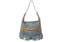 Load image into Gallery viewer, LOUIS VUITTON ルイヴィトン バギーGM ショルダーバッグ M95048 モノグラムデニム ブルー ベージュ 美品 中古 4c076459