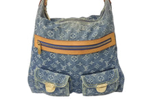 Load image into Gallery viewer, LOUIS VUITTON ルイヴィトン バギーGM ショルダーバッグ M95048 モノグラムデニム ブルー ベージュ 美品 中古 4c076459