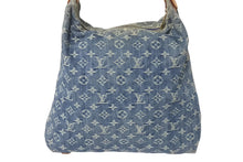 Load image into Gallery viewer, LOUIS VUITTON ルイヴィトン バギーGM ショルダーバッグ M95048 モノグラムデニム ブルー ベージュ 美品 中古 4c076459