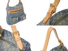 Load image into Gallery viewer, LOUIS VUITTON ルイヴィトン バギーGM ショルダーバッグ M95048 モノグラムデニム ブルー ベージュ 美品 中古 4c076459