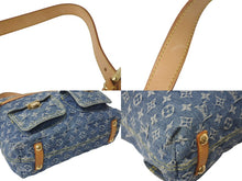 Load image into Gallery viewer, LOUIS VUITTON ルイヴィトン バギーGM ショルダーバッグ M95048 モノグラムデニム ブルー ベージュ 美品 中古 4c076459