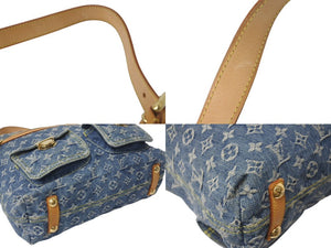 LOUIS VUITTON ルイヴィトン バギーGM ショルダーバッグ M95048 モノグラムデニム ブルー ベージュ 美品 中古 4c076459